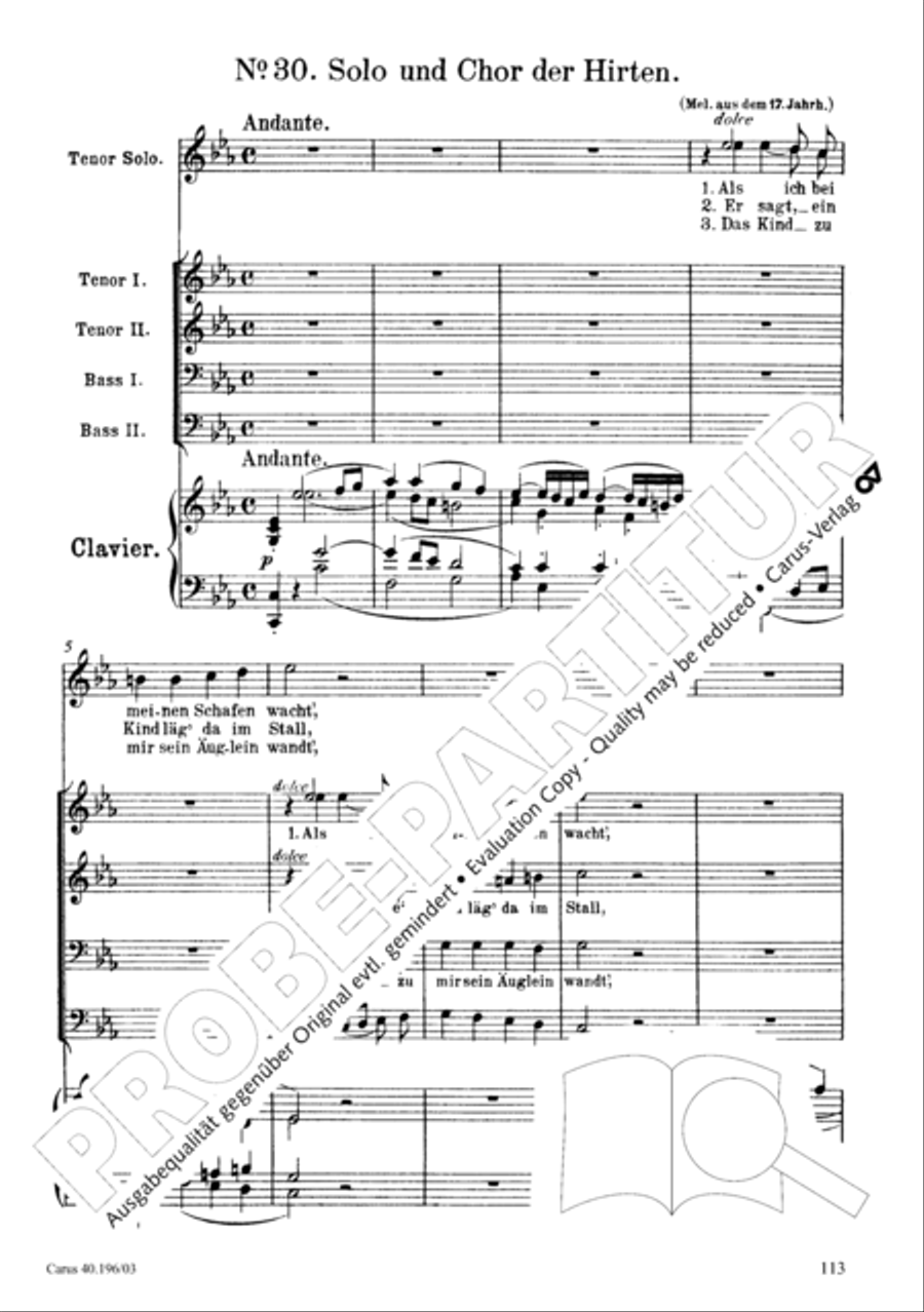 Die Geburt Christi SSA scores gallery preview page 114
