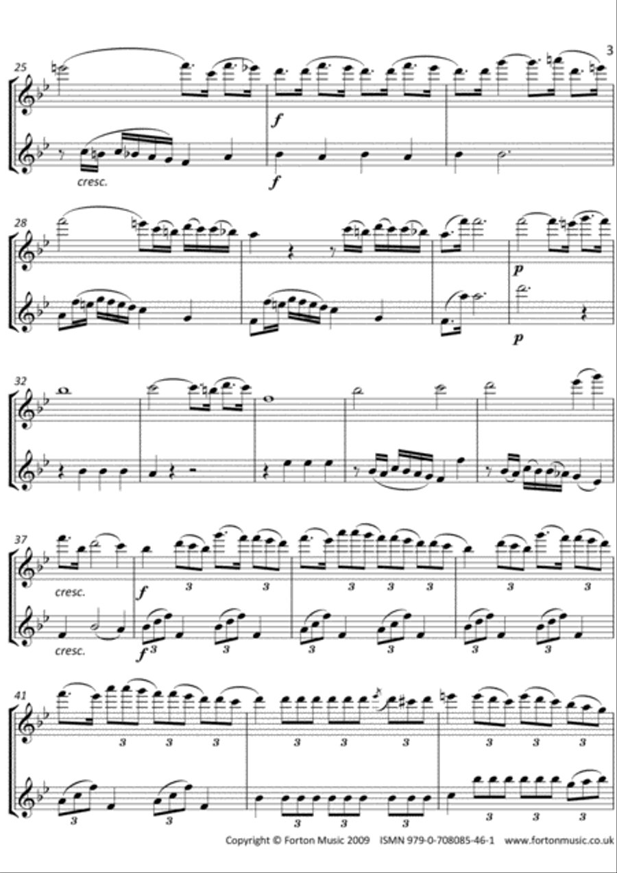 Duos Op 53 no 1 Flute Duet scores gallery preview page 3