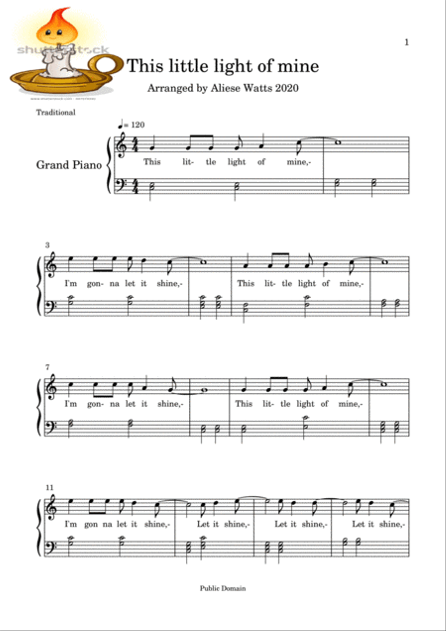 This Little Light Of Mine Voice scores gallery preview page 1