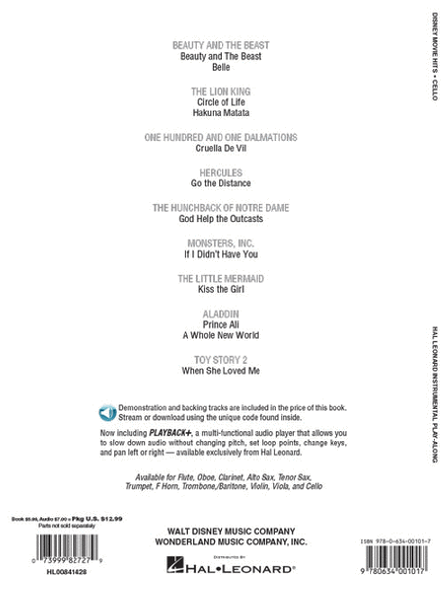 Disney Movie Hits for Cello Collection / Songbook scores gallery preview page 6