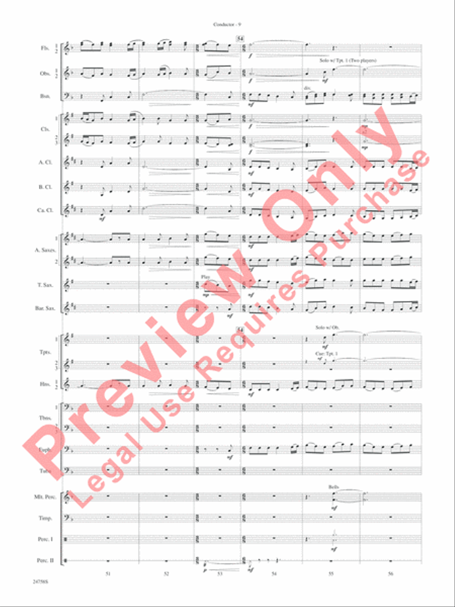 Wassail Wassail Concert Band scores gallery preview page 13