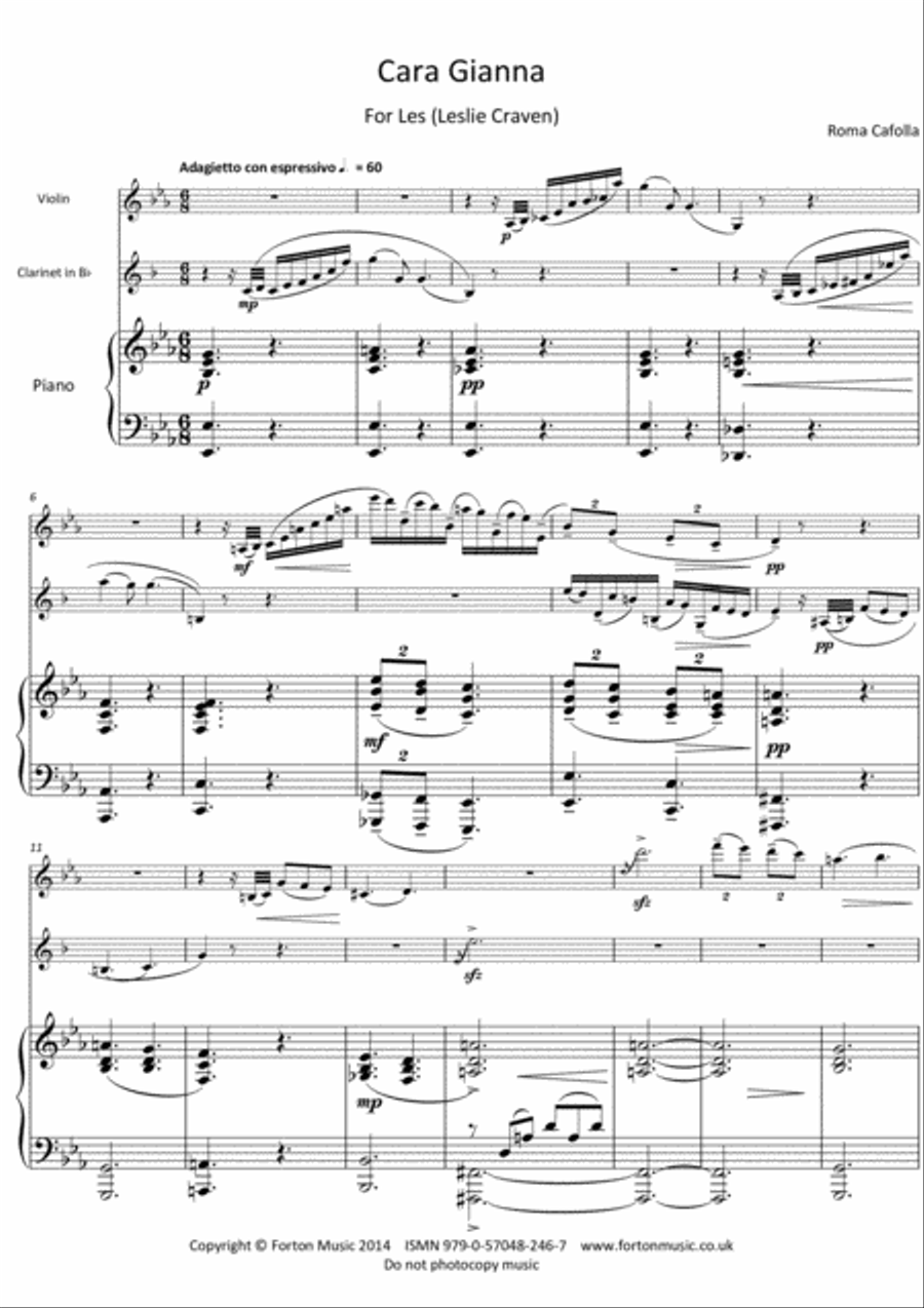 Cara Gianna Trio Cara Gianna Trio Violin scores gallery preview page 2