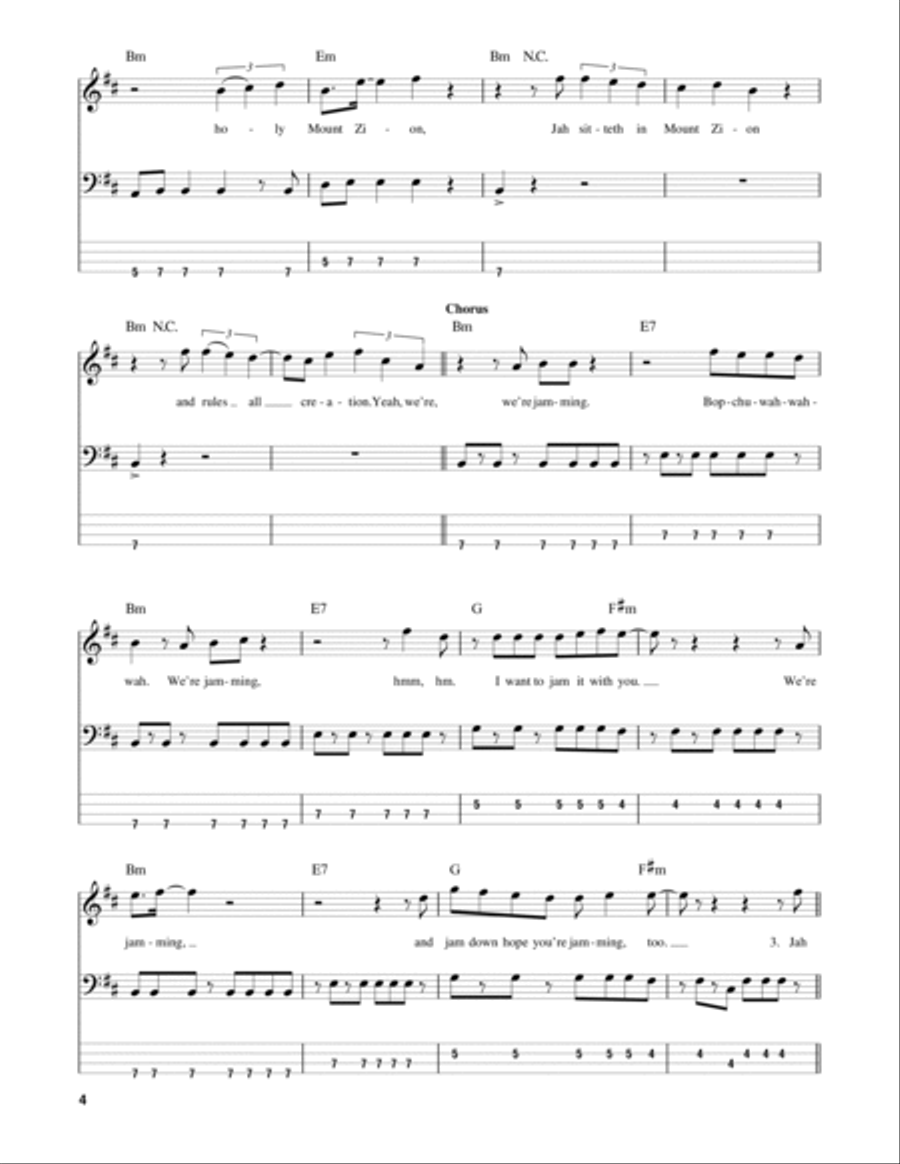 Jamming Jamming Guitar Tablature scores gallery preview page 4