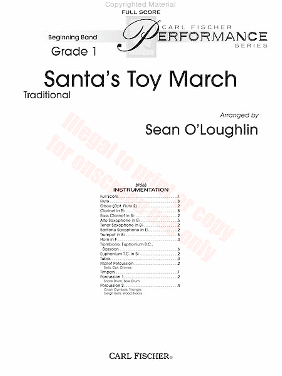 Santa's Toy March Concert Band scores gallery preview page 2