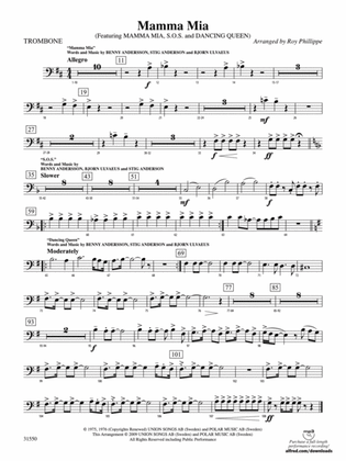 Mamma Mia, Selections from: 1st Trombone