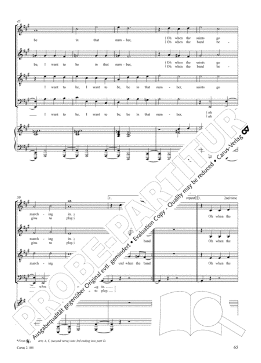 Hallelujah. Gospels and Spirituals for mixed choir Mixed Choir scores gallery preview page 53