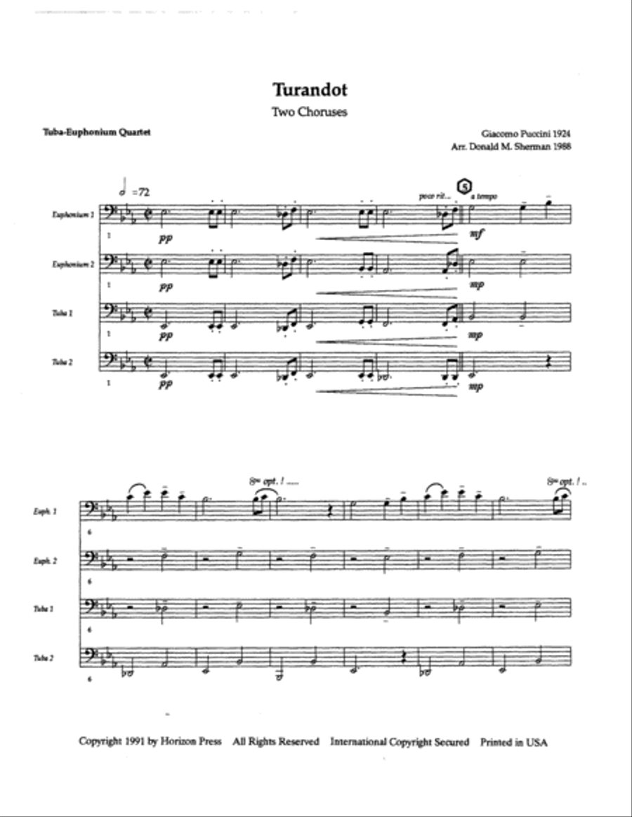 Turandot: Two Choruses EETT scores gallery preview page 2