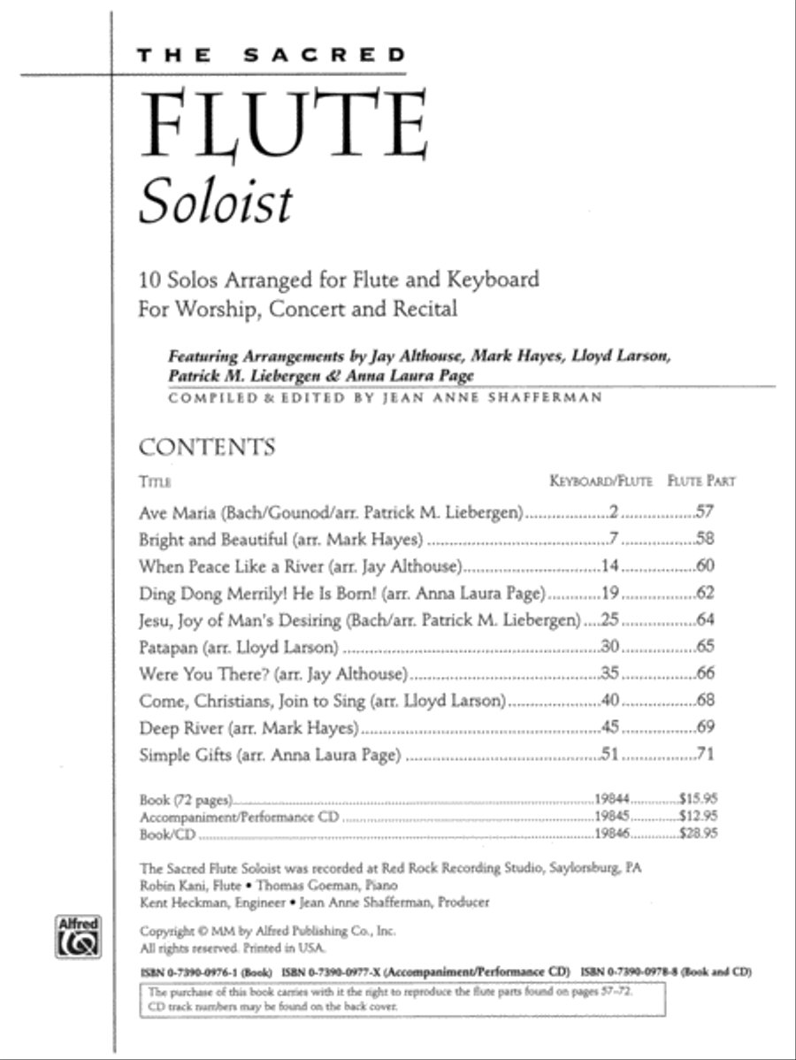 The Sacred Flute Soloist Flute Solo scores gallery preview page 2