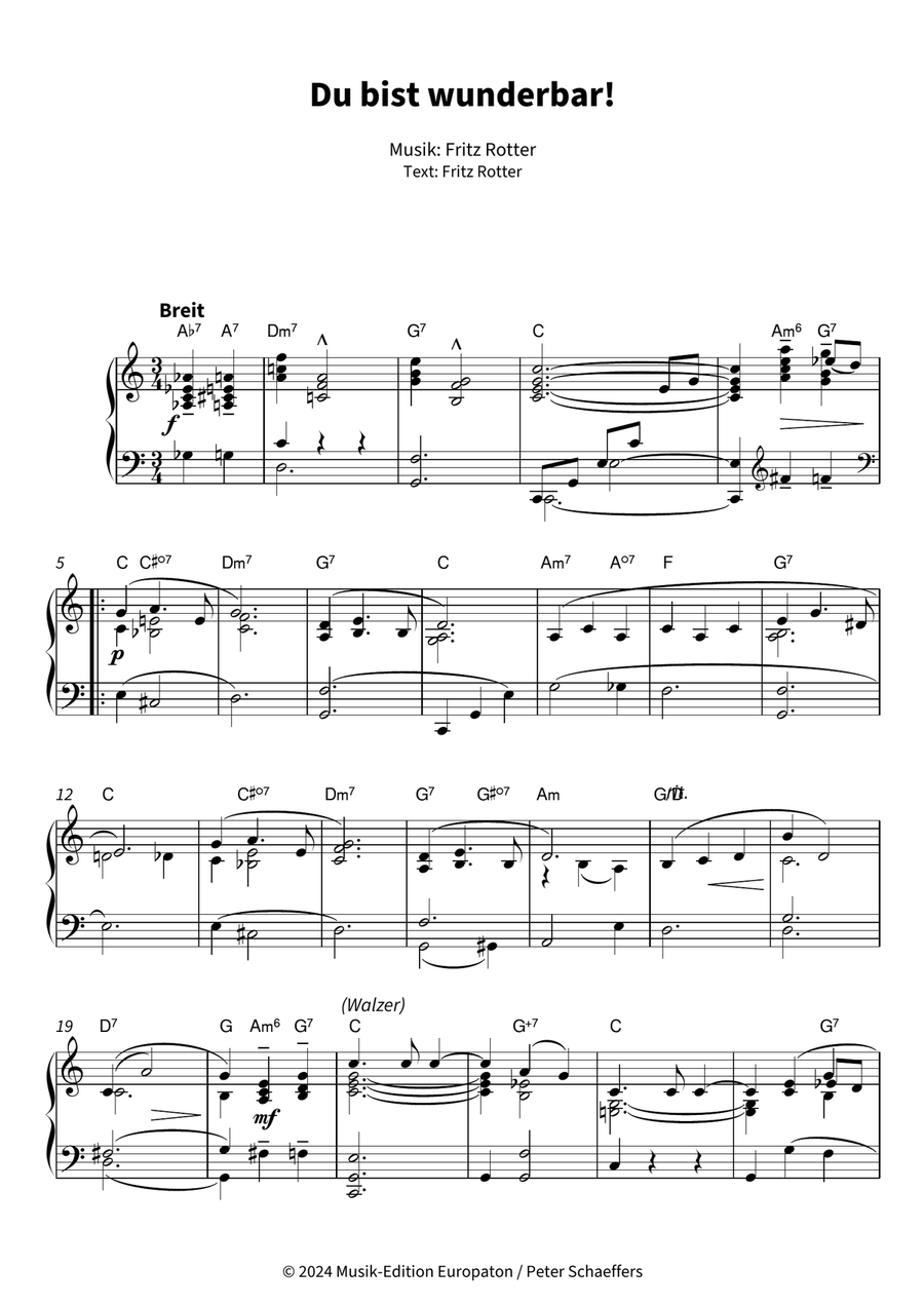 Du bist wunderbar! Du bist wunderbar! Piano Solo scores gallery preview page 3
