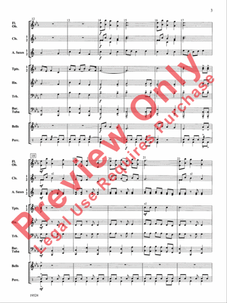 Cascadia Celebration Cascadia Celebration Concert Band scores gallery preview page 4