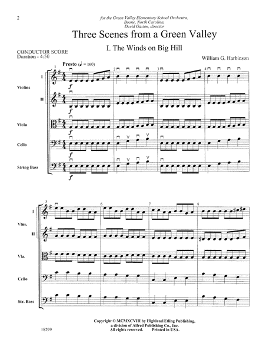 Three Scenes from a Green Valley: Score String Orchestra scores gallery preview page 2