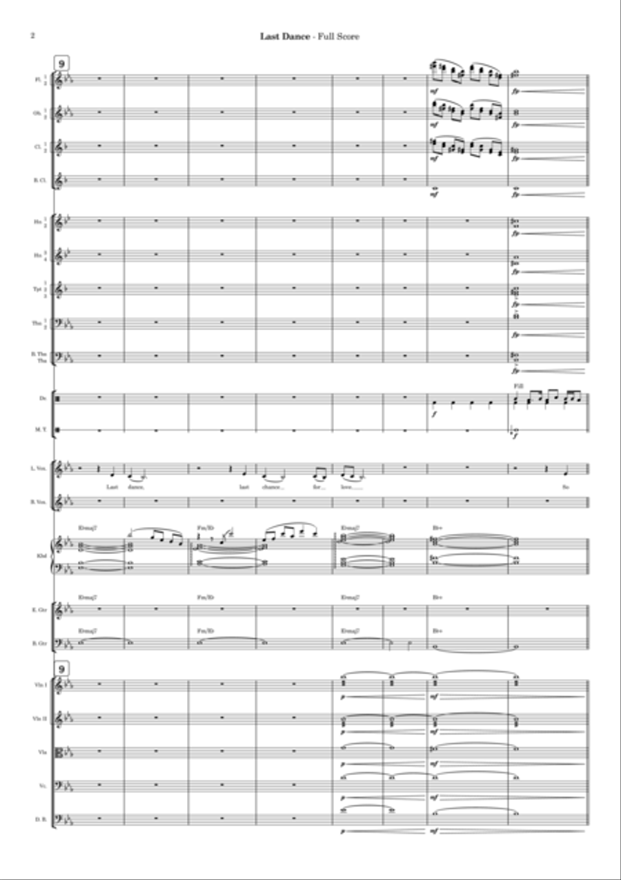 Last Dance Full Orchestra scores gallery preview page 2