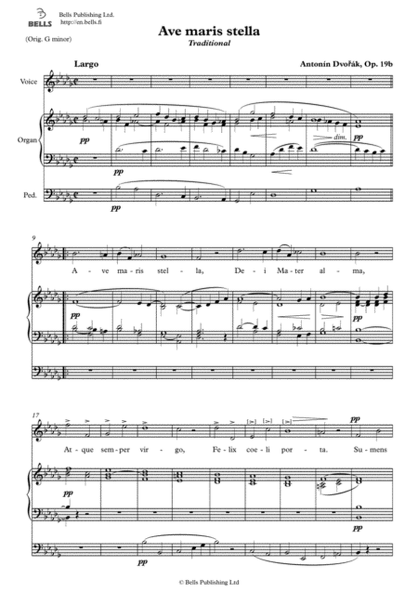 Ave maris stella, Op. 19B No. 2 (B-flat minor)