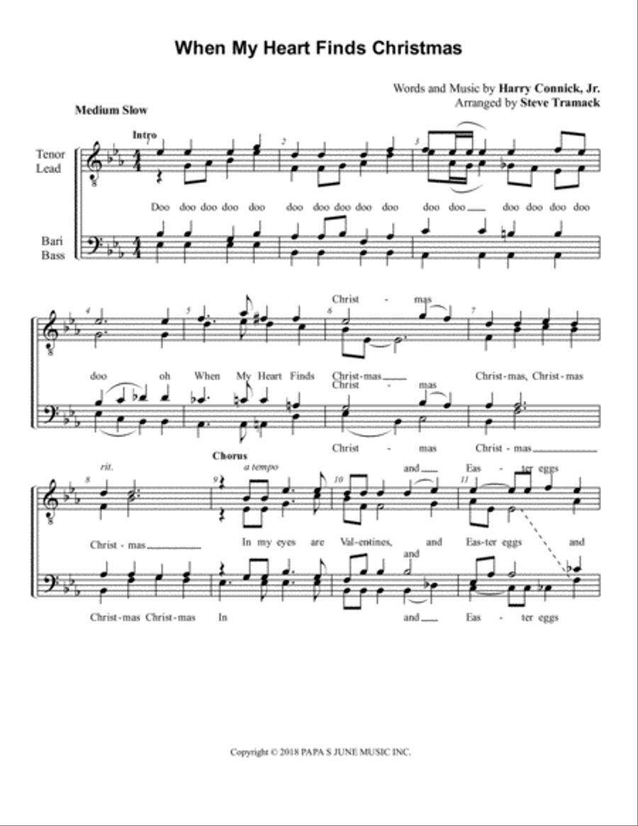When My Heart Finds Christmas TTBB scores gallery preview page 1