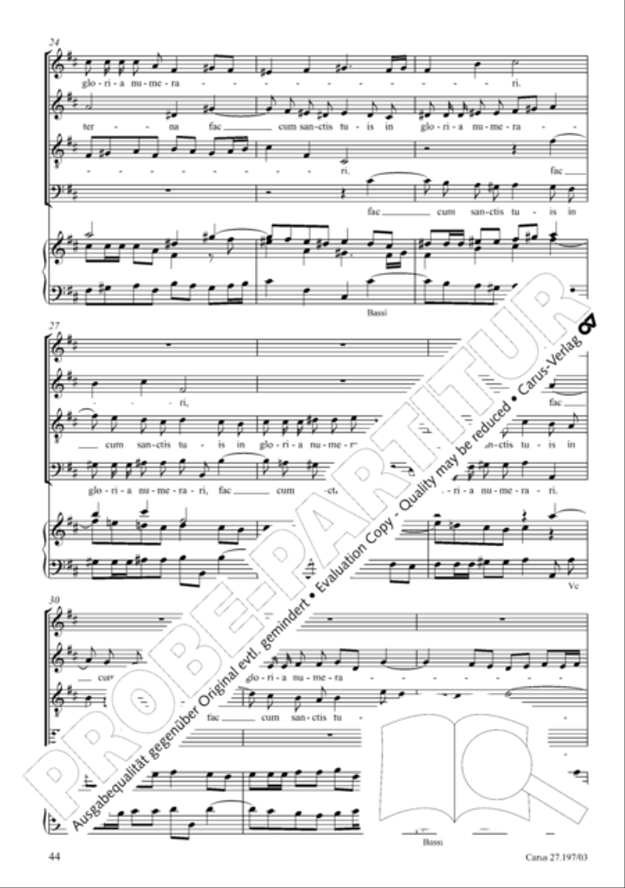 Te Deum in D a due cori SSATB scores gallery preview page 44