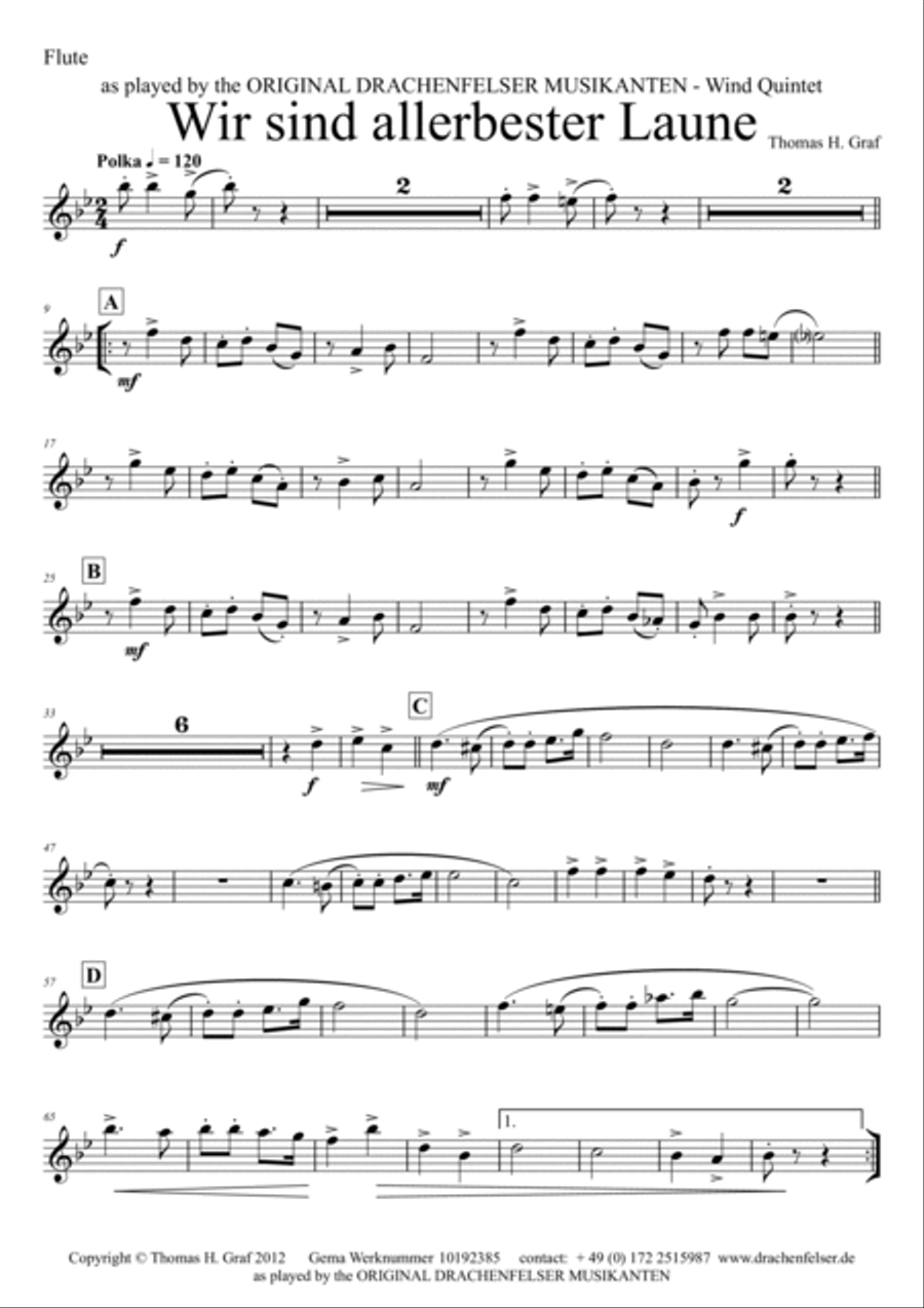 Allerbester Laune - German Polka - German Band Concert Band scores gallery preview page 6