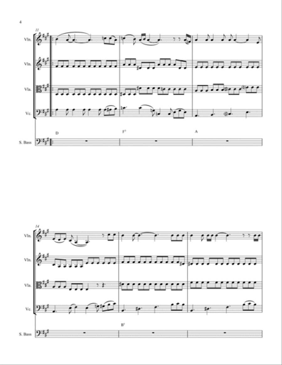 Oh! Darling String Quintet scores gallery preview page 5