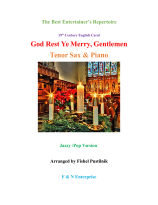 Book cover for Piano Background for "God Rest Ye Merry, Gentlemen"-Tenor Sax and Piano