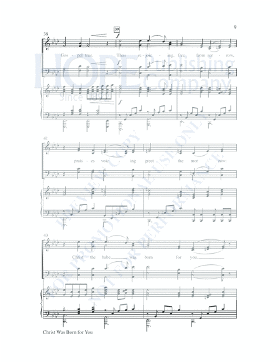 Christ Was Born for You Christ Was Born for You 4-Part scores gallery preview page 10