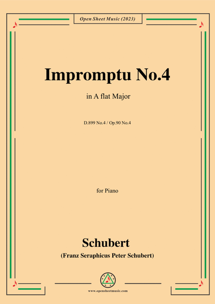 Schubert-Impromptu No.4 in A flat Major,for piano image number null
