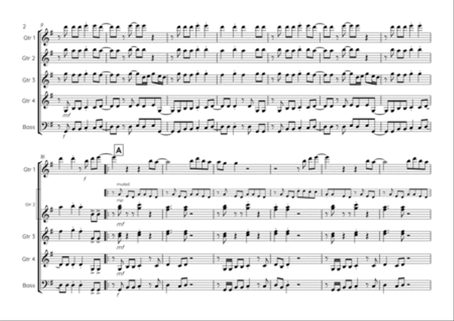 How Will I Know Guitar Ensemble scores gallery preview page 2