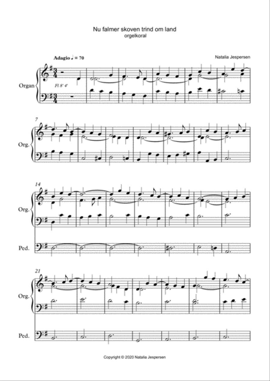 Hoest i kirken (Harvest in the church) Organ Solo scores gallery preview page 5