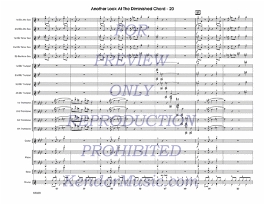 Another Look At The Diminished Chord (Full Score) Jazz Ensemble scores gallery preview page 21