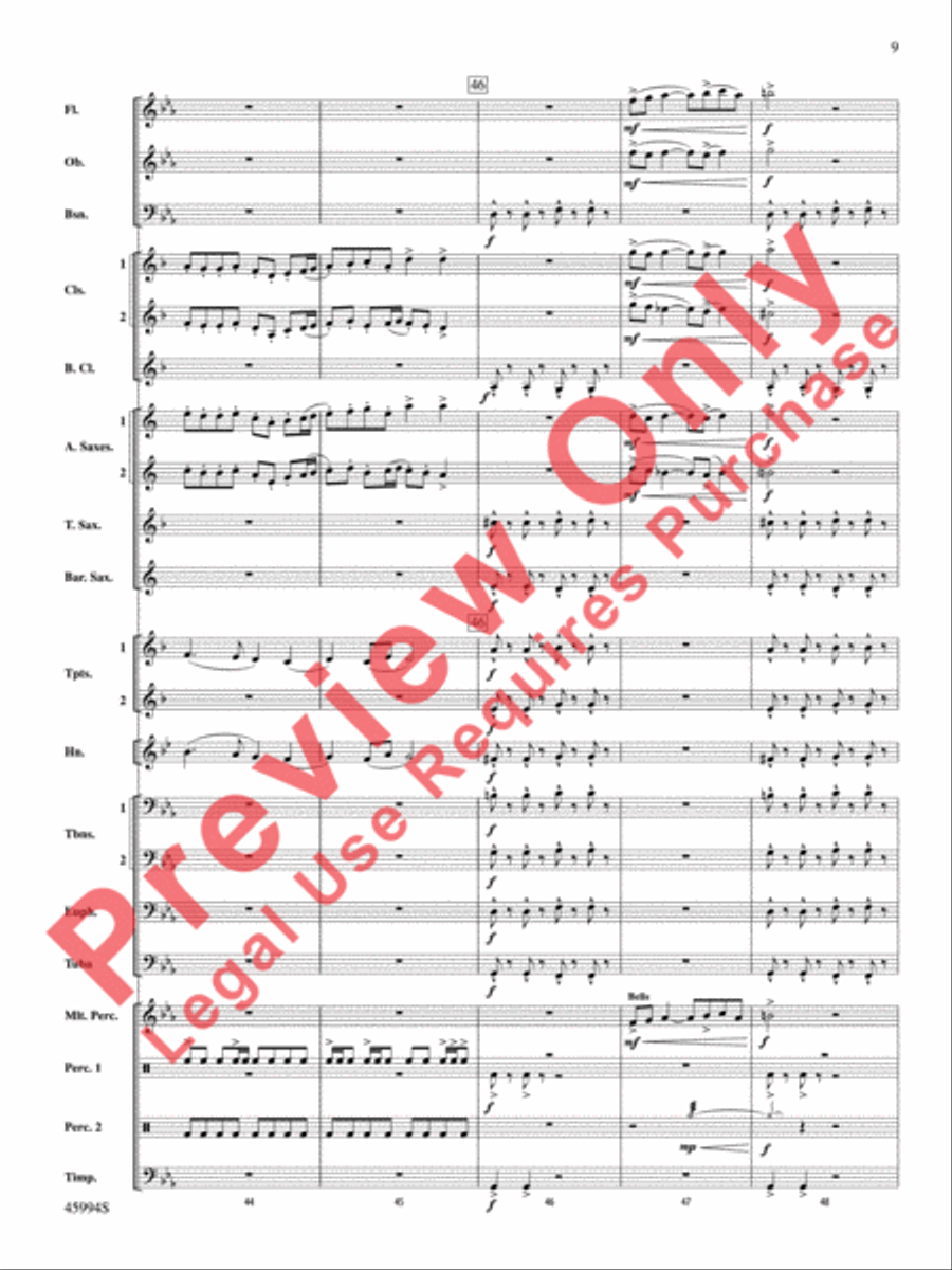 Shadows Unseen Concert Band scores gallery preview page 10