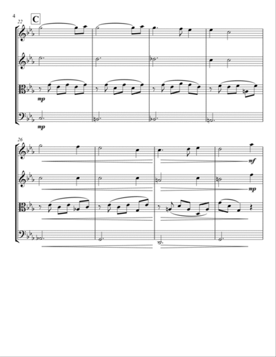 Hushabye Mountain String Quartet scores gallery preview page 4