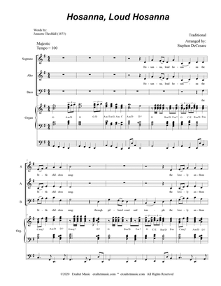 Hosanna, Loud Hosanna (SAB - Organ accompaniment)