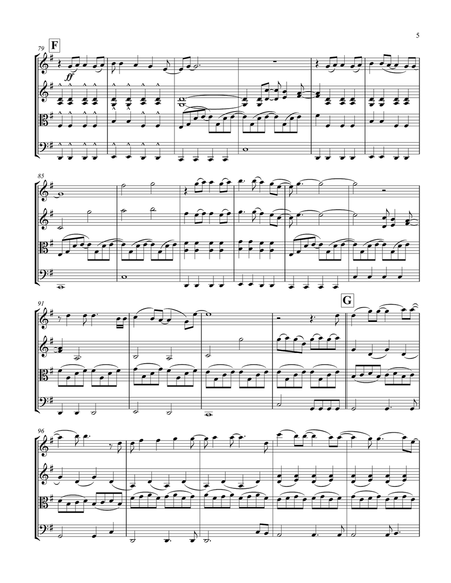 A Million Dreams String Quartet scores gallery preview page 5