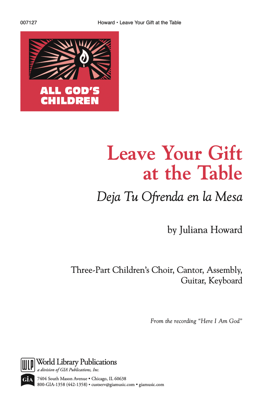Leave Your Gift At the Table