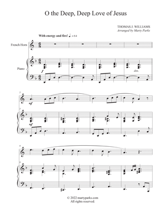 Book cover for O the Deep, Deep Love of Jesus (French Horn - Piano)