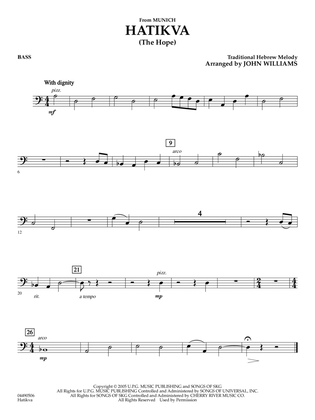 Hatikva (from Munich) (arr. John Williams) - String Bass