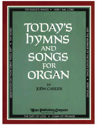 Book cover for Today's Hymns and Songs for Organ-Digital Download
