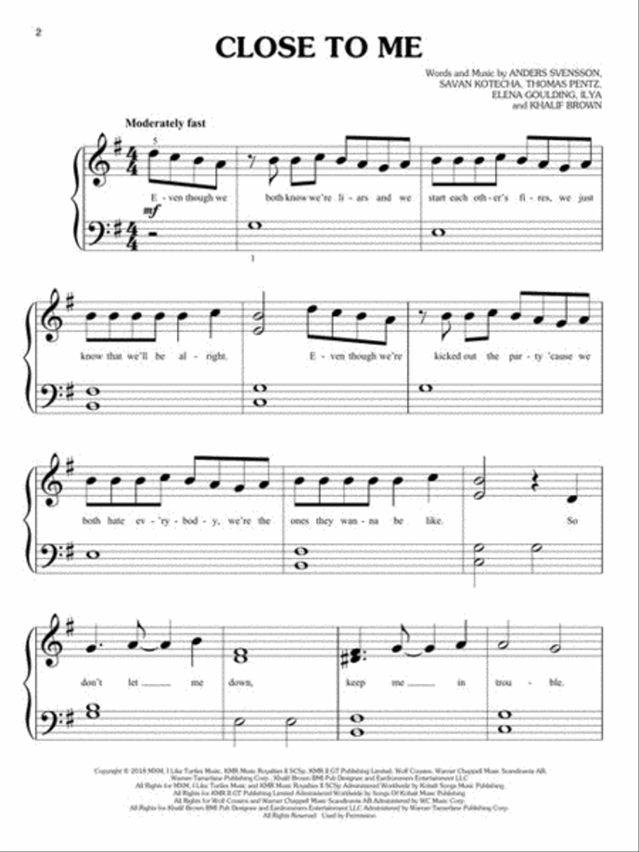 <br>Sheet music extract
