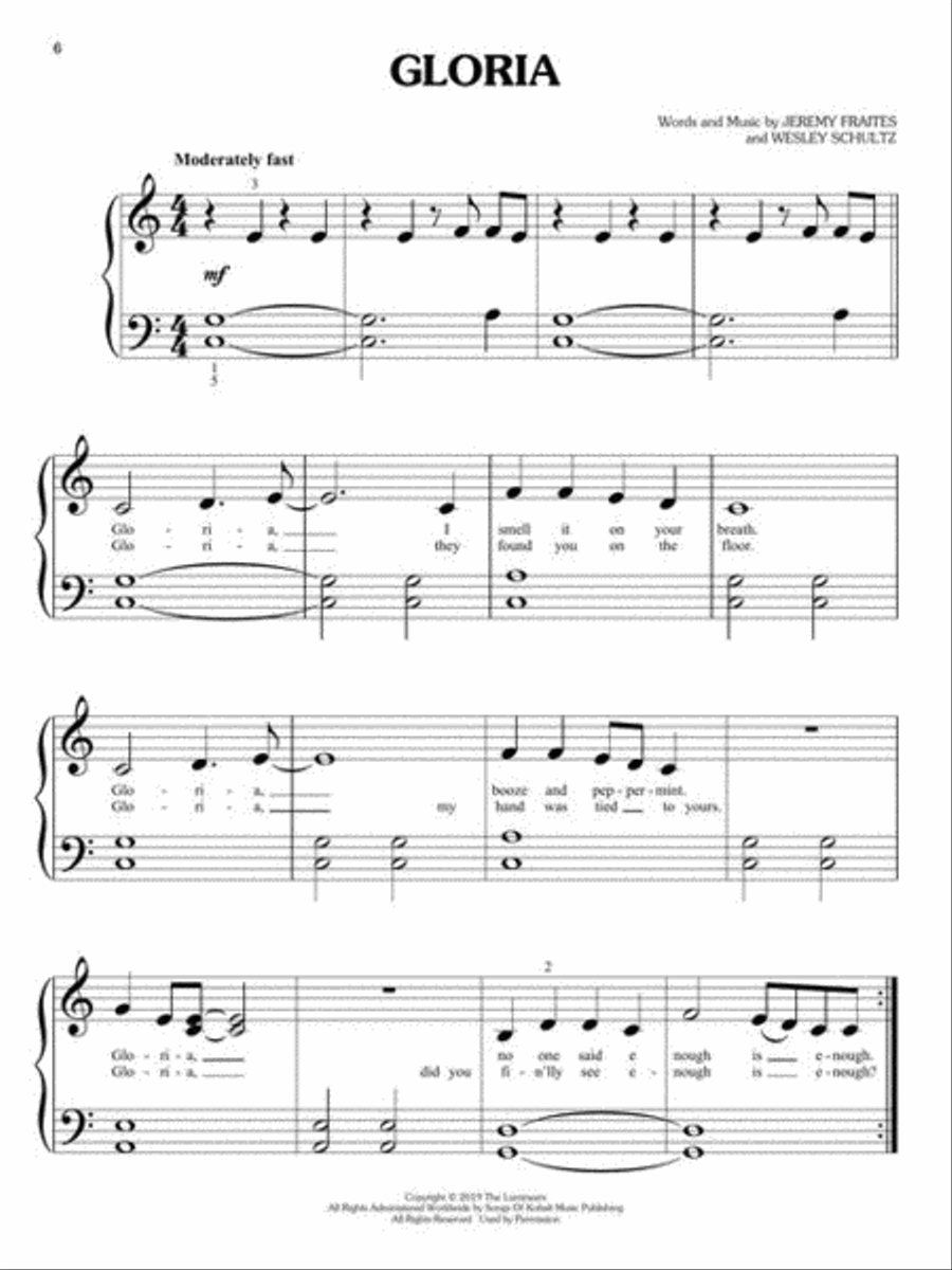 <br>Sheet music extract