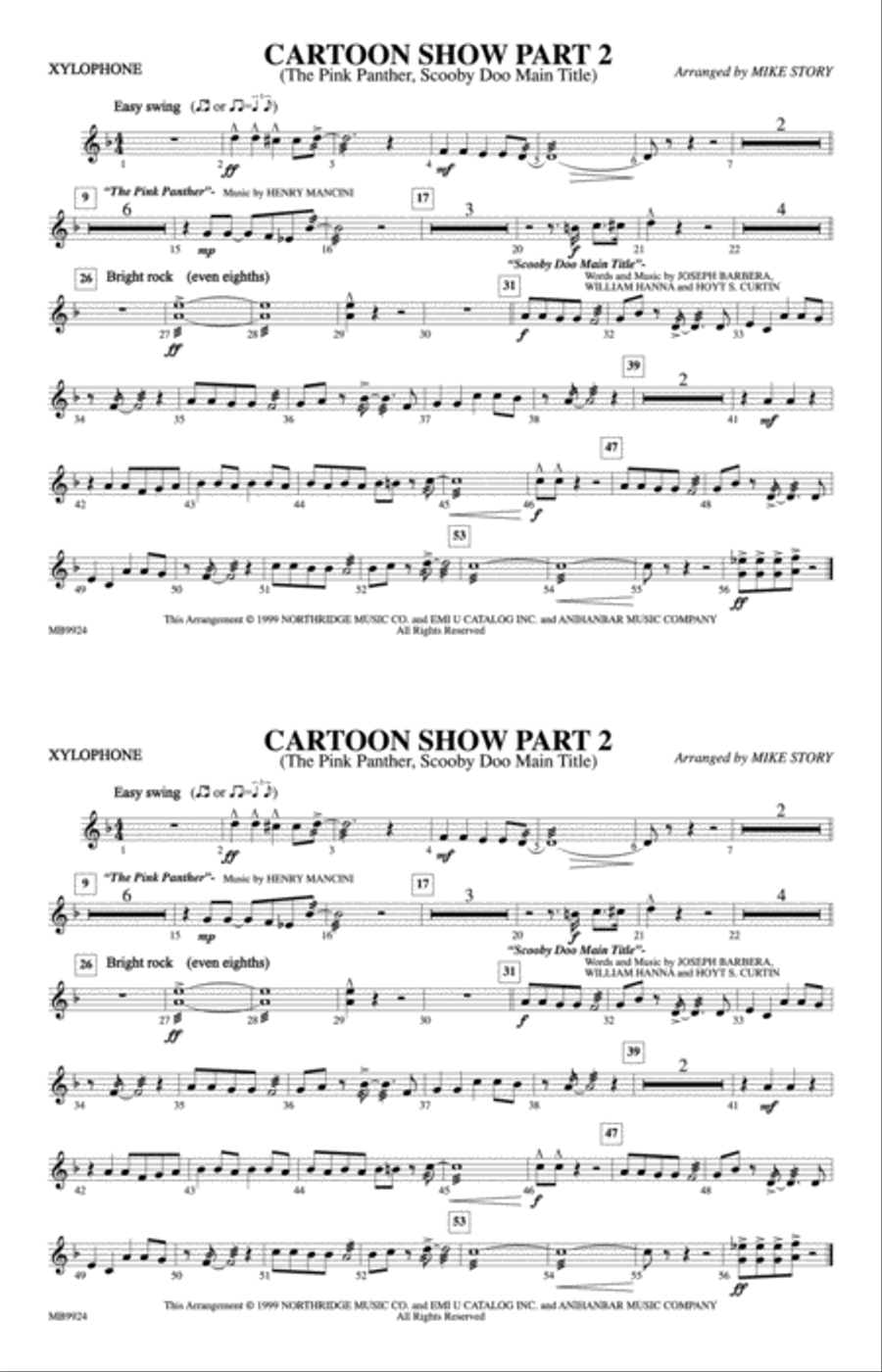 Cartoon Show, Part 2: Xylophone Marching Band scores gallery preview page 1