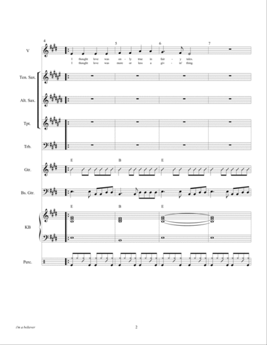 I'm A Believer Small Ensemble scores gallery preview page 4