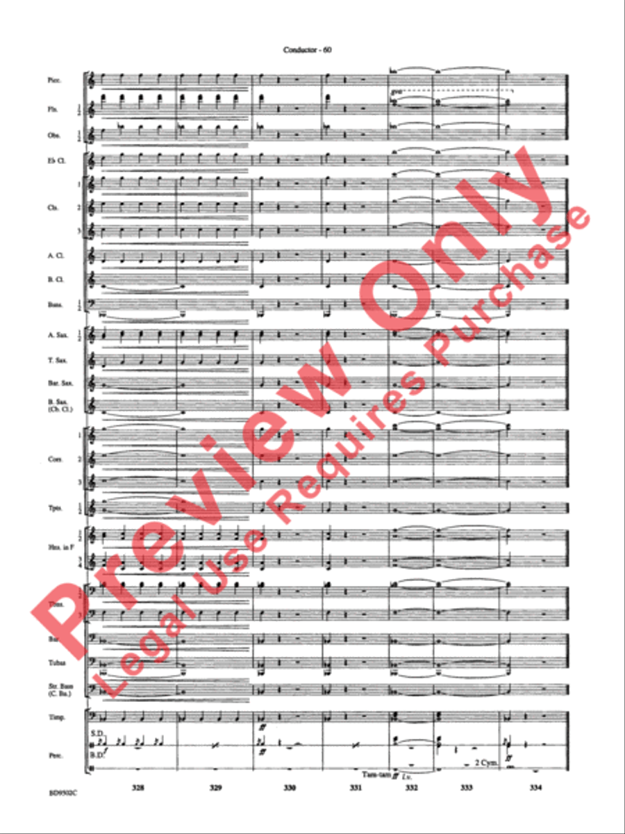 Symphony No. 3 for Band Concert Band scores gallery preview page 63
