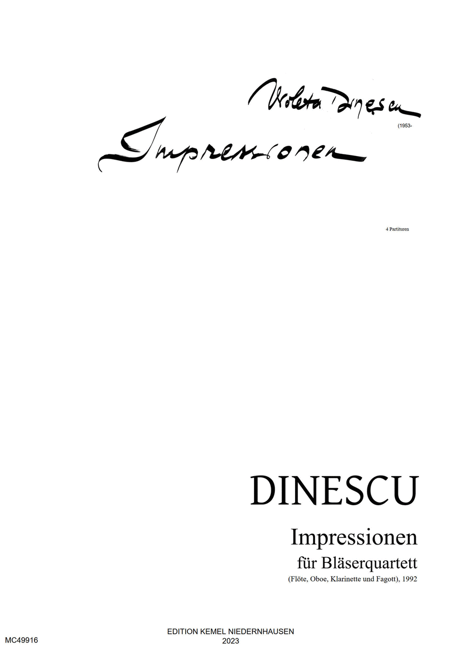 Impressionen Woodwind Quintet scores gallery preview page 1