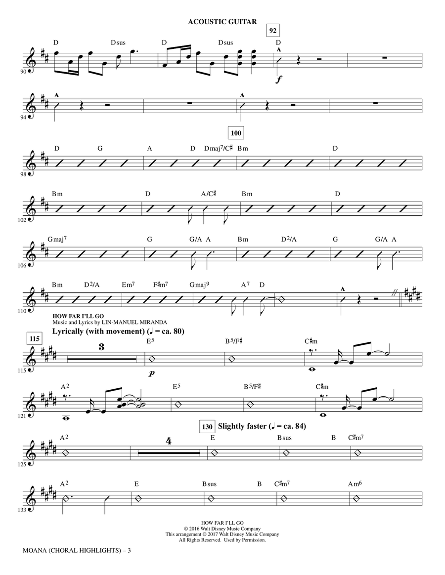Moana - Guitar Moana - Guitar Choir scores gallery preview page 3