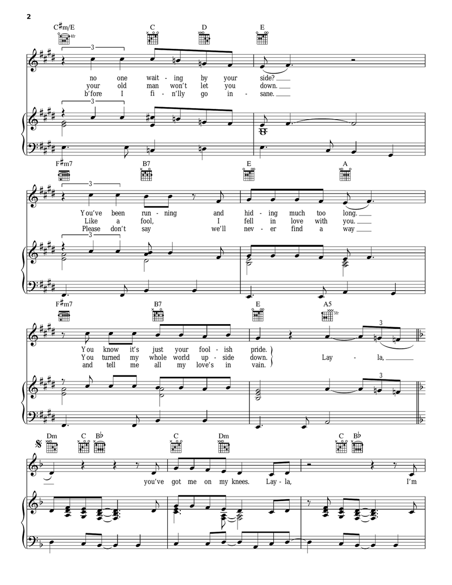 Layla Acoustic Guitar scores gallery preview page 2