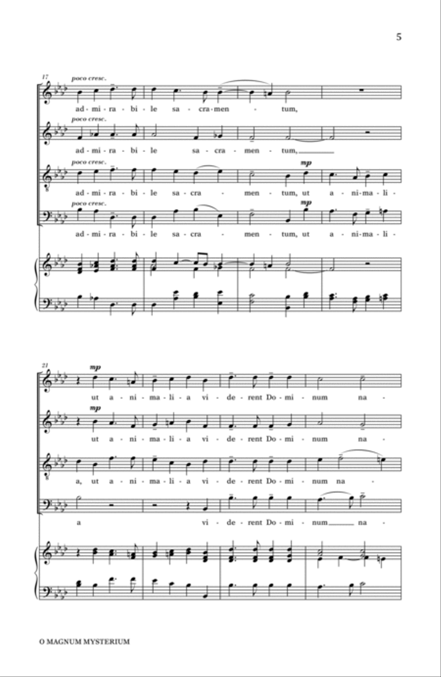 O Magnum Mysterium (ed. Alice Parker and Robert Shaw) 4-Part scores gallery preview page 3