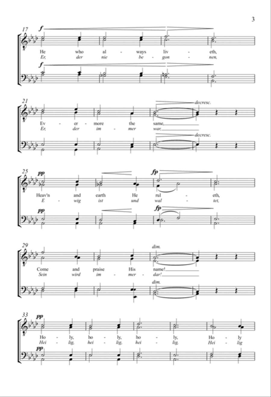 Sanctus (Holy is the Lord) TTBB scores gallery preview page 2