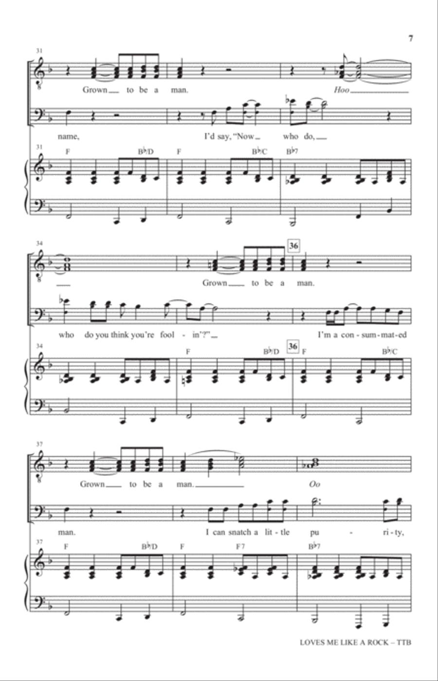 Loves Me Like A Rock (arr. Greg Gilpin) TTBB scores gallery preview page 6
