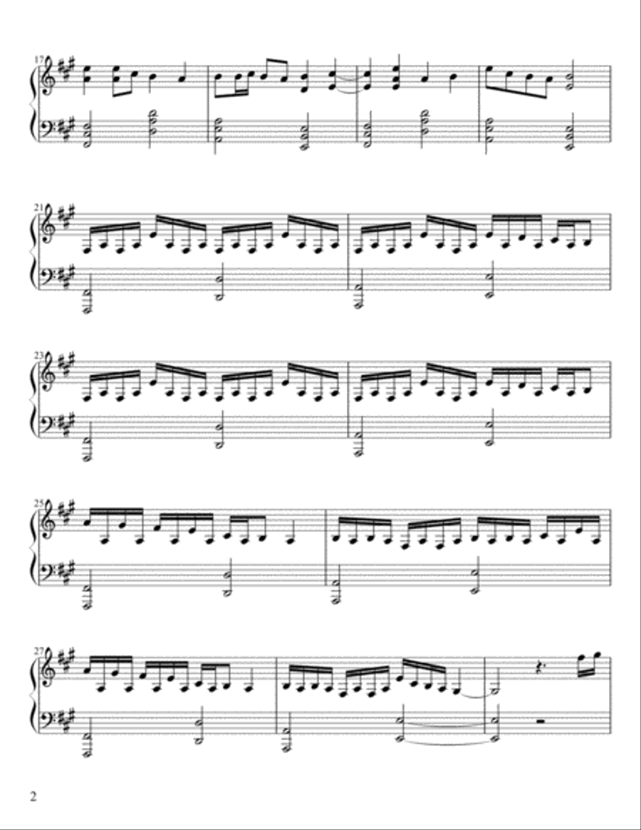 Raindrops Piano Solo scores gallery preview page 2