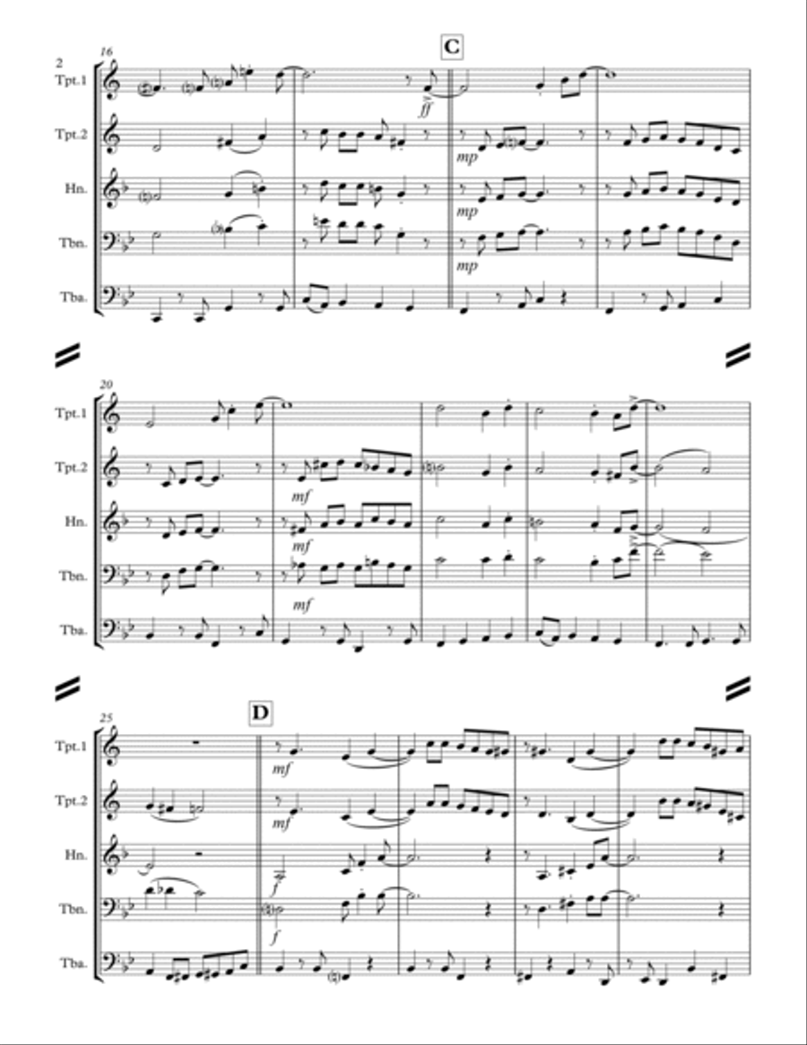 Who’s Sorry Now? (for Brass Quintet) Brass Quintet scores gallery preview page 3