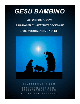 Book cover for Gesu Bambino (for Woodwind Quartet and Piano)
