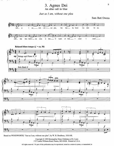 Missa Brevis for Organ on Gospel Tunes image number null